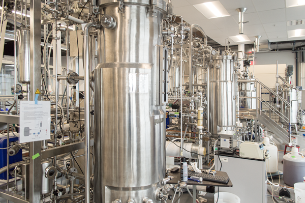 fermentation tanks in Pow.Bio facility